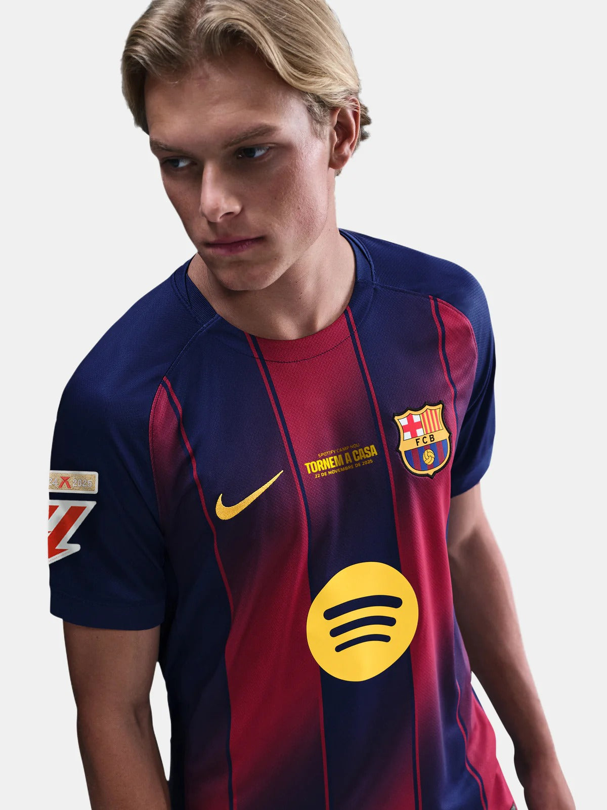 Maillot Domicile FC Barcelone  25/26, qualité Stadium.
